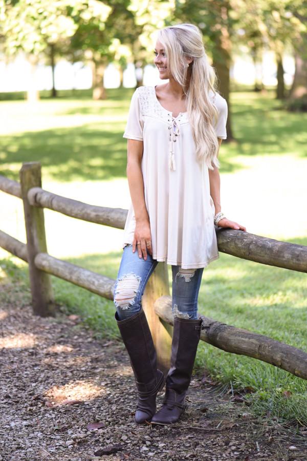 Make a Wish With Me Top -  Cream
