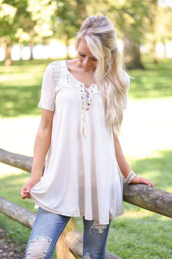 Make a Wish With Me Top -  Cream
