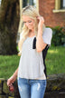 Just Friends Striped Pocket Top