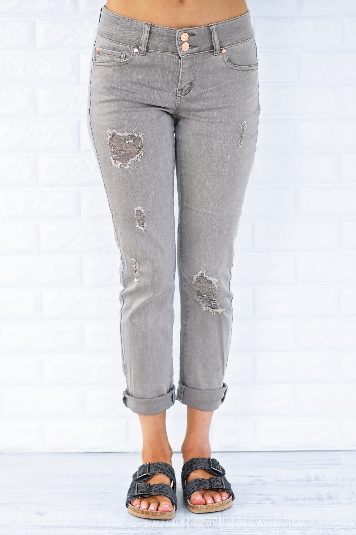 Calypso Jeans - The Boyfriend Effect Grey