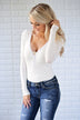 Ivory Snap Button Bodysuit