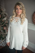 Light Grey Lace Up Sweater