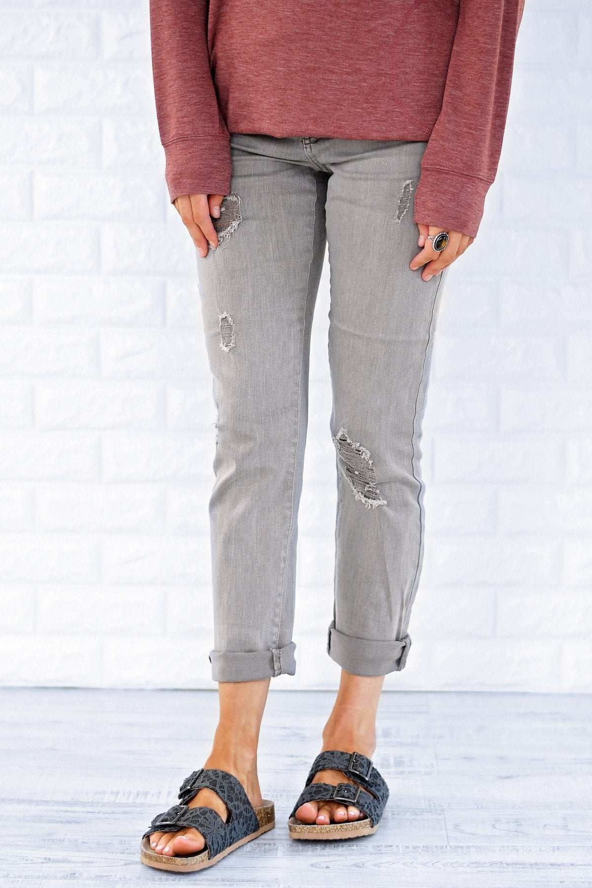 Calypso Jeans - The Boyfriend Effect Grey