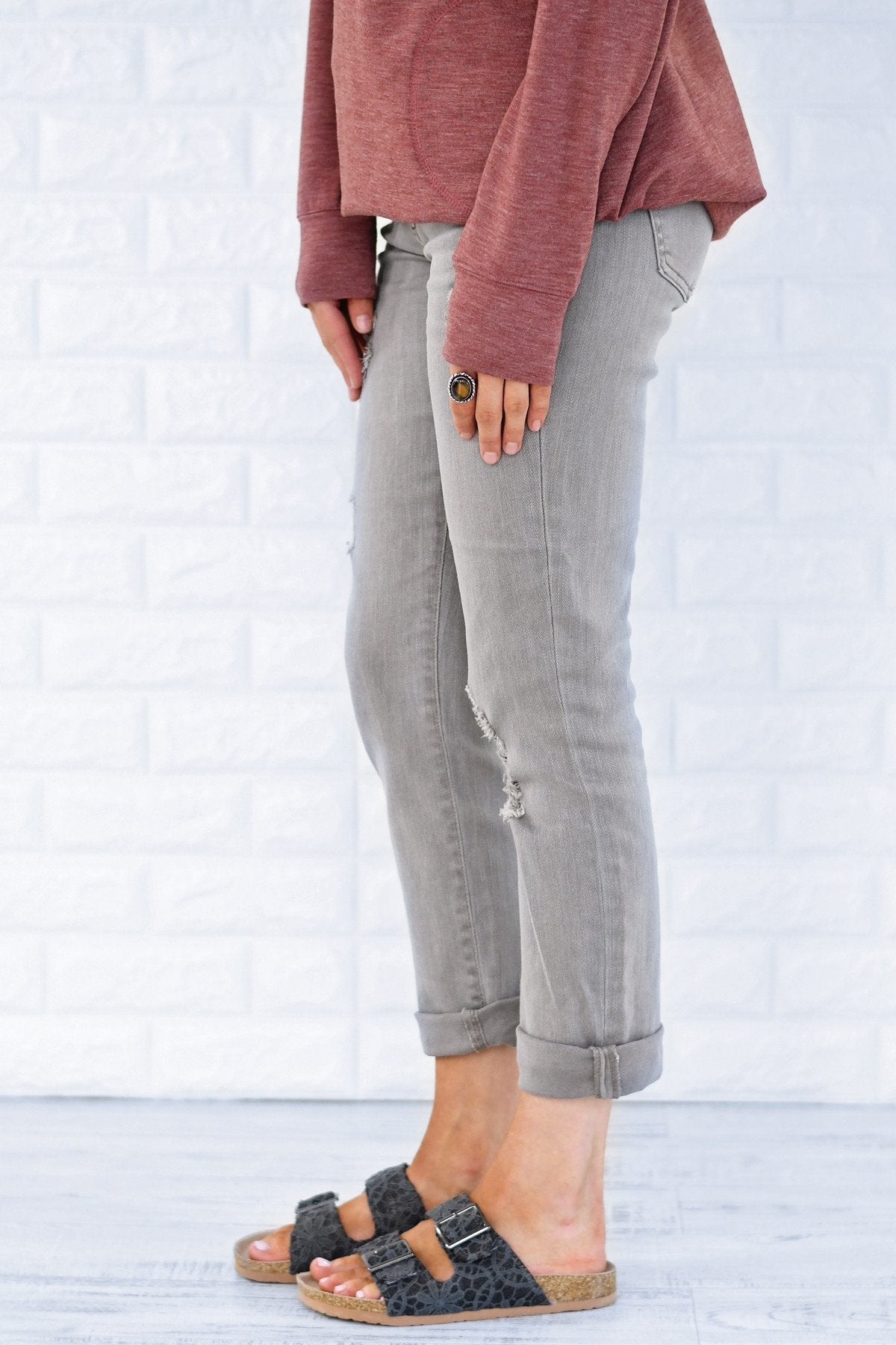 Calypso Jeans - The Boyfriend Effect Grey