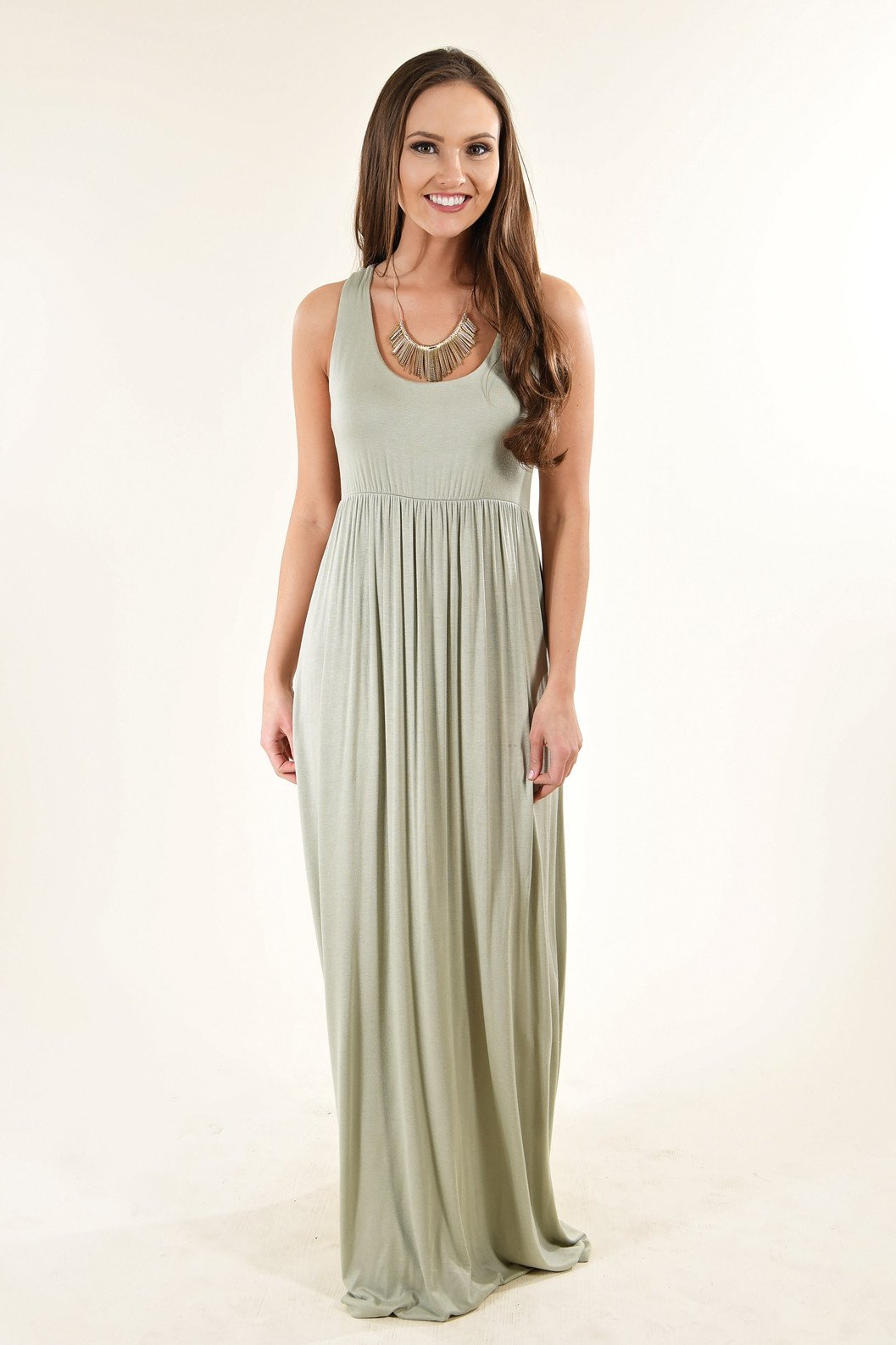 Light Green Maxi Tank Dress