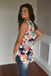 Don't Be Shy Floral Tank Top ~ White