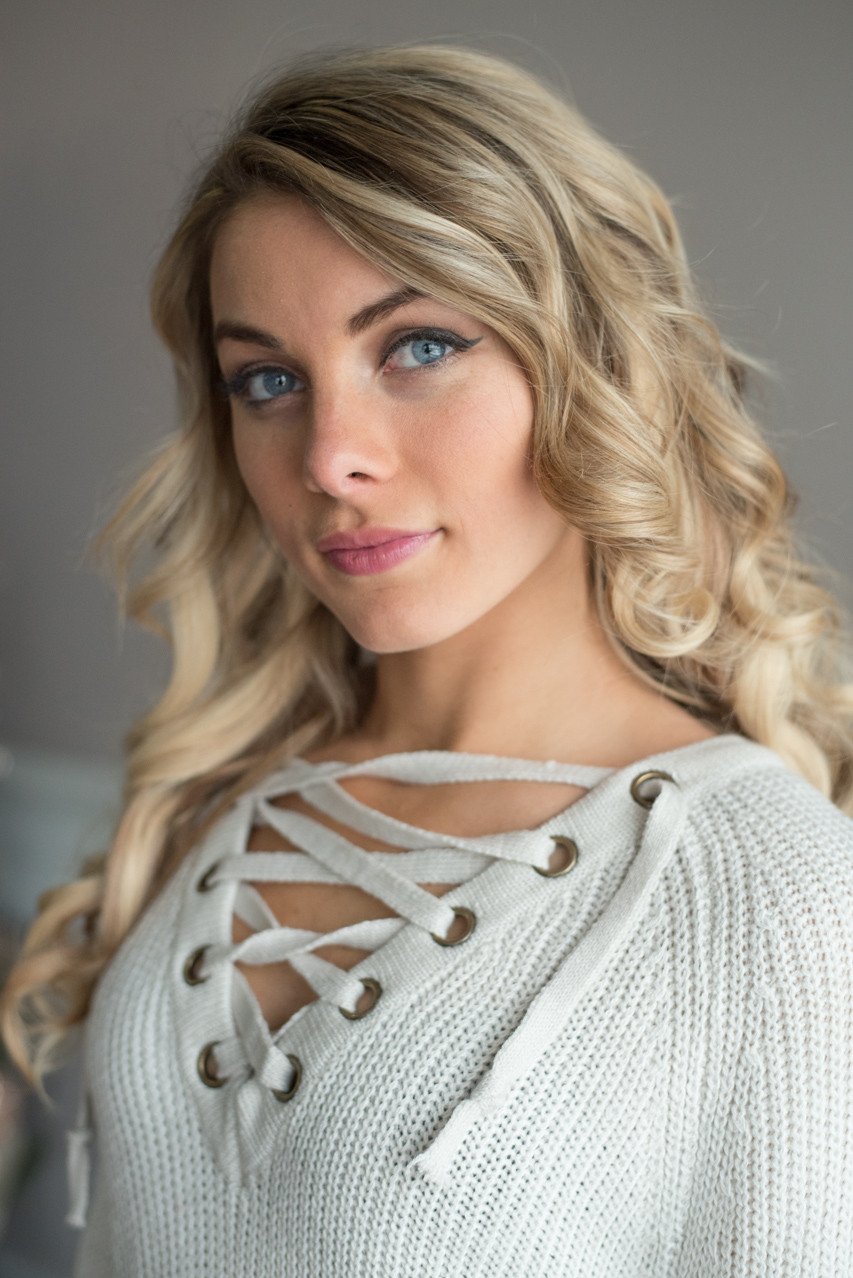 Light Grey Lace Up Sweater
