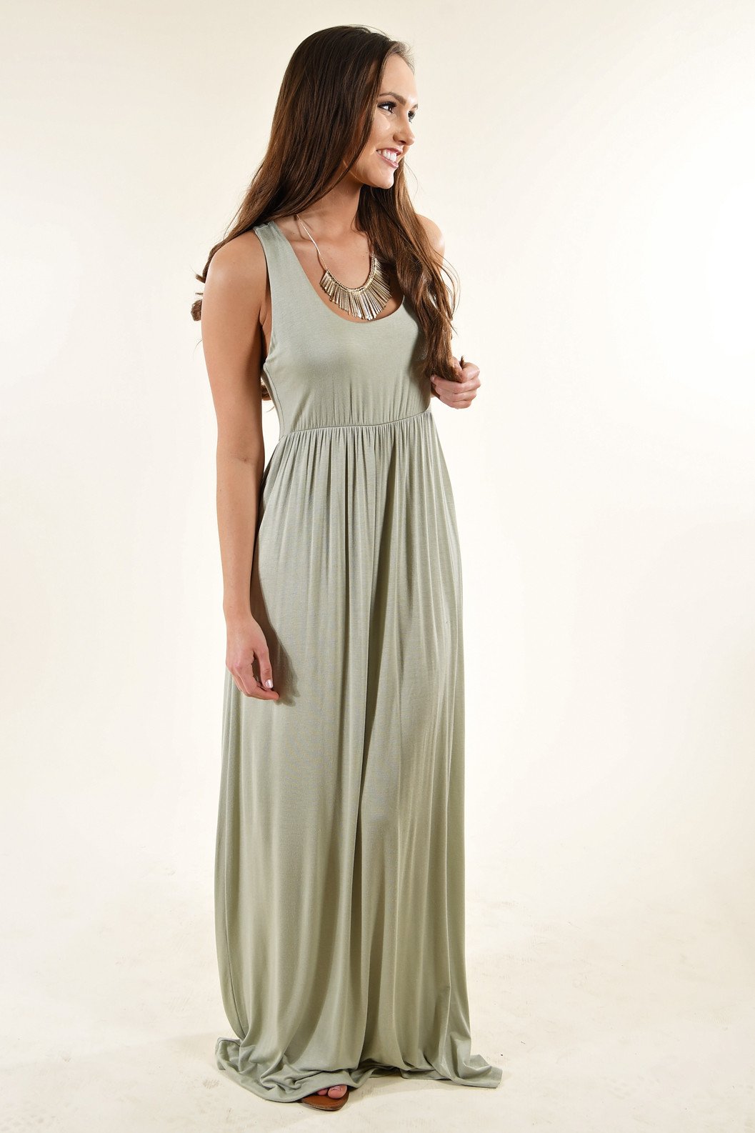 Light Green Maxi Tank Dress