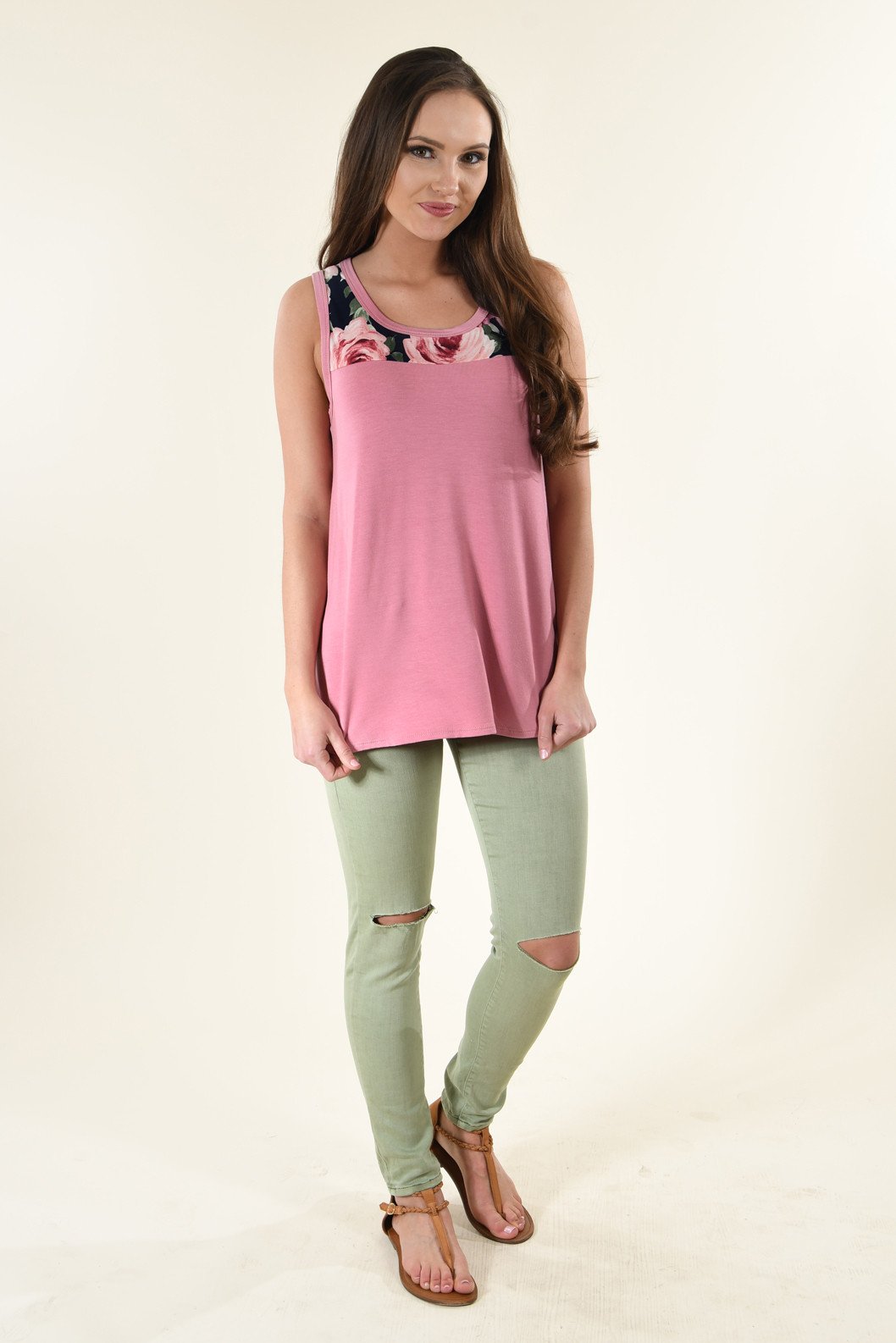 One Last Look Floral Tank
