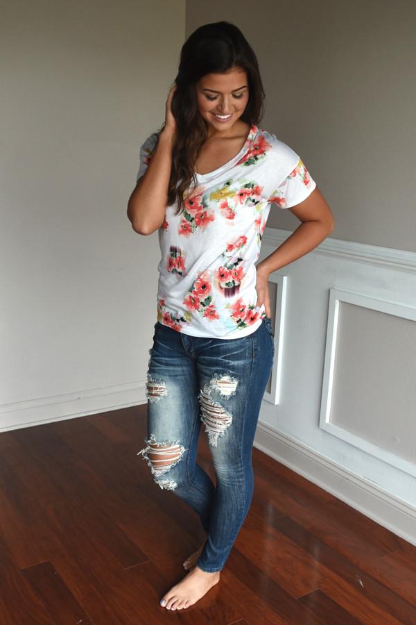 Go To Floral V-Neck