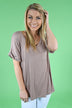 Mocha Essential V-Neck Top