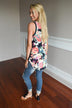 Don't Be Shy Floral Tank Top ~ Navy