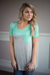 Teal Pocket Top