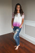 No Time for Talk Pink Ombre Top