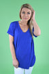 Royal Blue Essential V-Neck Top