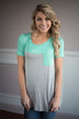Teal Pocket Top