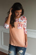 So Kissable in Peach ~ Floral Top