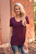 Run the World Pocket Tee ~ Burgundy