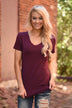 Run the World Pocket Tee ~ Burgundy