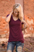 Run the World Pocket Tee ~ Burgundy