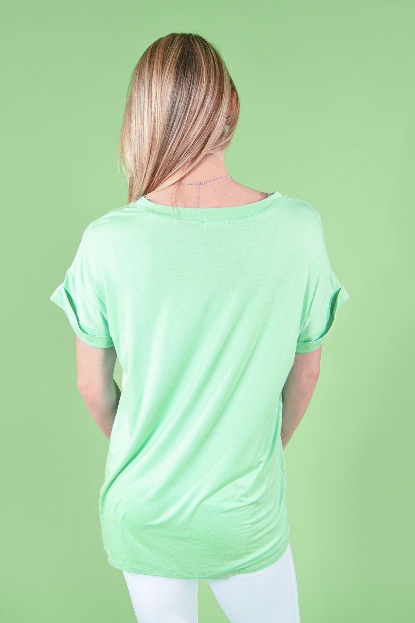 Mint Essential V-Neck Top