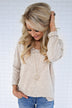 You Make My Dreams Sweater Top ~ Heathered Tan