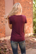 Run the World Pocket Tee ~ Burgundy