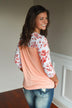So Kissable in Peach ~ Floral Top
