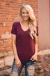 Run the World Pocket Tee ~ Burgundy