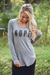 Nope Top ~ Grey
