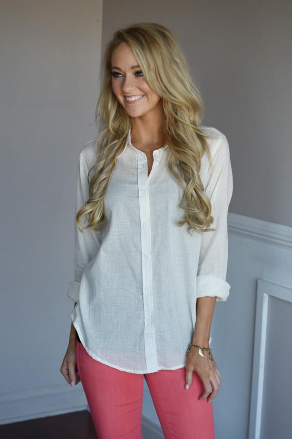 Born to Explore Blouse ~ Ivory