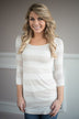 Dainty & Sweet Striped Taupe Top