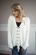 All I Want ~ Cream Lace Up Top