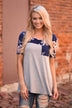 Daydreamer Navy Floral Top