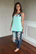 Summer Picnic Tank ~ Mint