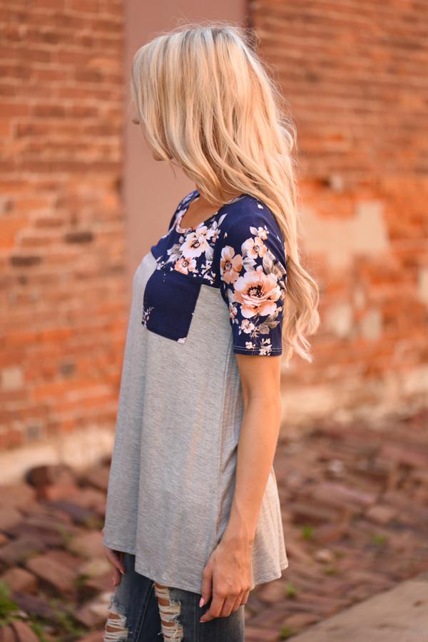 Daydreamer Navy Floral Top