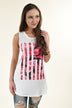 Ivory Floral Flag Tank Top