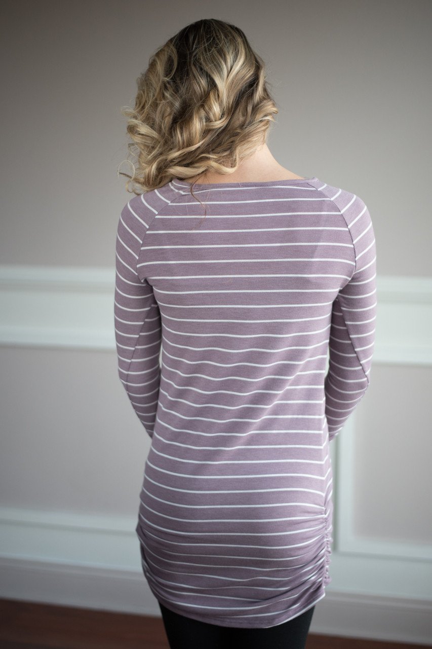 Layer it Up Striped Tunic Top ~ Purple