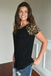 Black Leopard Top