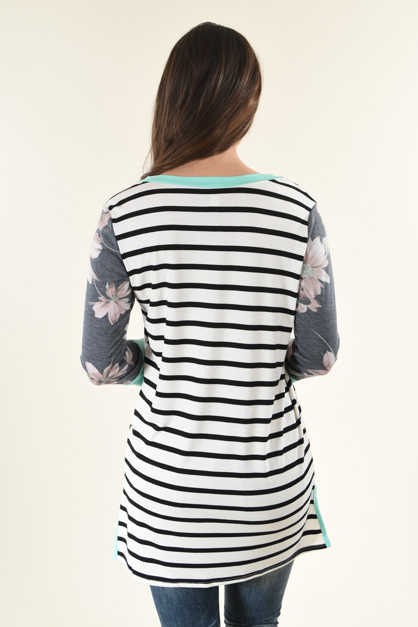 Drop On By Striped Top