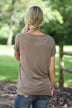 Dark Taupe Knot Top
