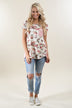 Strawberry Floral & Stripes Top