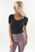 Think Twice Speckled Bodysuit