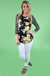 Black and Yellow Floral Top