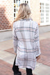 Ivory & Brown Plaid Top