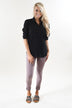Essential Button Up Top ~ Black