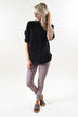Essential Button Up Top ~ Black