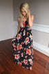 Among the Flowers Maxi Dress ~ Black