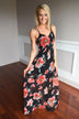 Among the Flowers Maxi Dress ~ Black