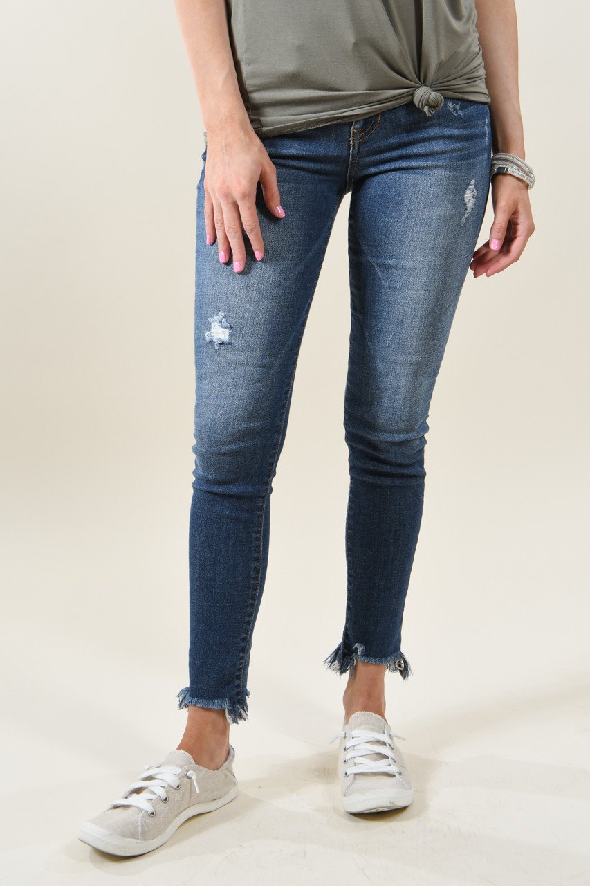 Sneak Peek Medium Wash Crop Jeans